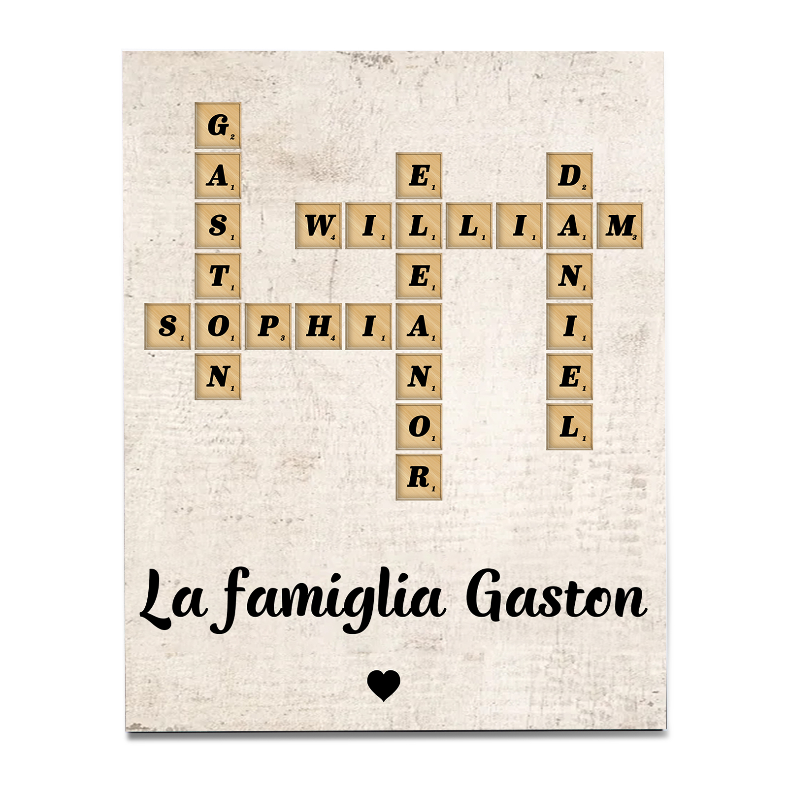 Targa in Legno Personalizzata - Incisioni Fino a 12 Nomi - Decorazione e Regalo di Natale per Famiglia | Jessemade