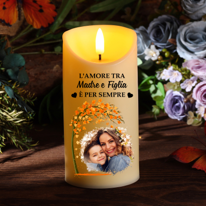 Candela LED Personalizzata con Foto – Regalo Commemorativo per Mamma | Jessemade