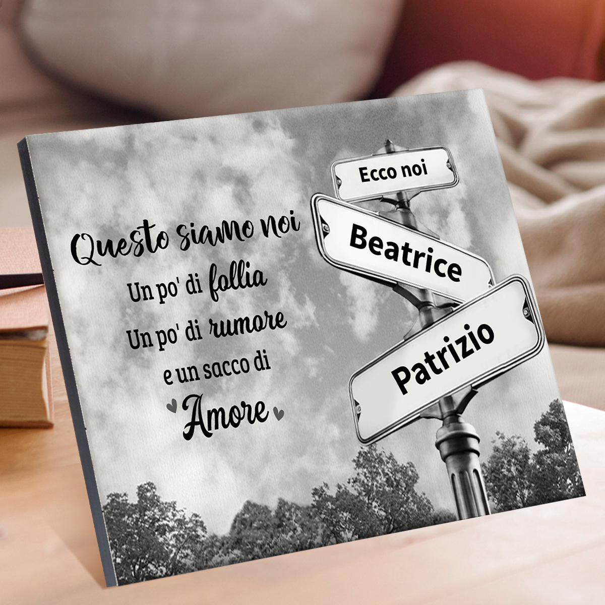 Questo siamo noi-Targa con nomi personalizzabili per famiglia