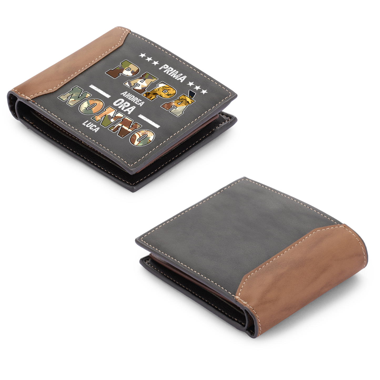 Portafoglio Personalizzato Uomo – Regalo Festa del Papà con Nome Inciso | Portafoglio Festa del Papà Personalizzabile | Jessemade