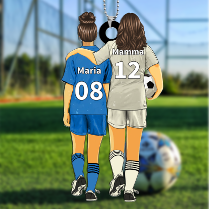 Portachiavi Acrilico Personalizzato – Mamma & Figlio/Figliacon Nome –