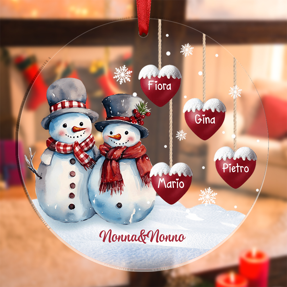 Ornamento natalizio con 1-10 nomi personalizzati albero di natel regalo di Natale per la famiglia | Jessemade