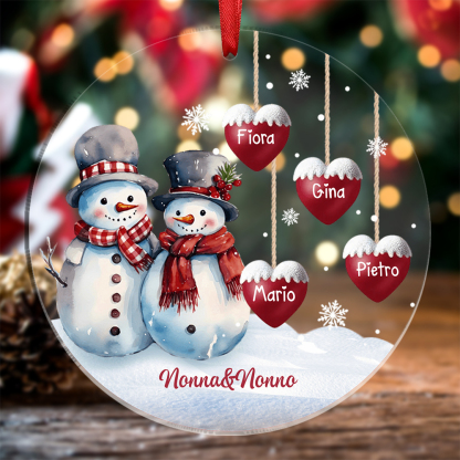 Ornamento natalizio con 1-10 nomi personalizzati albero di natel regalo di Natale per la famiglia | Jessemade