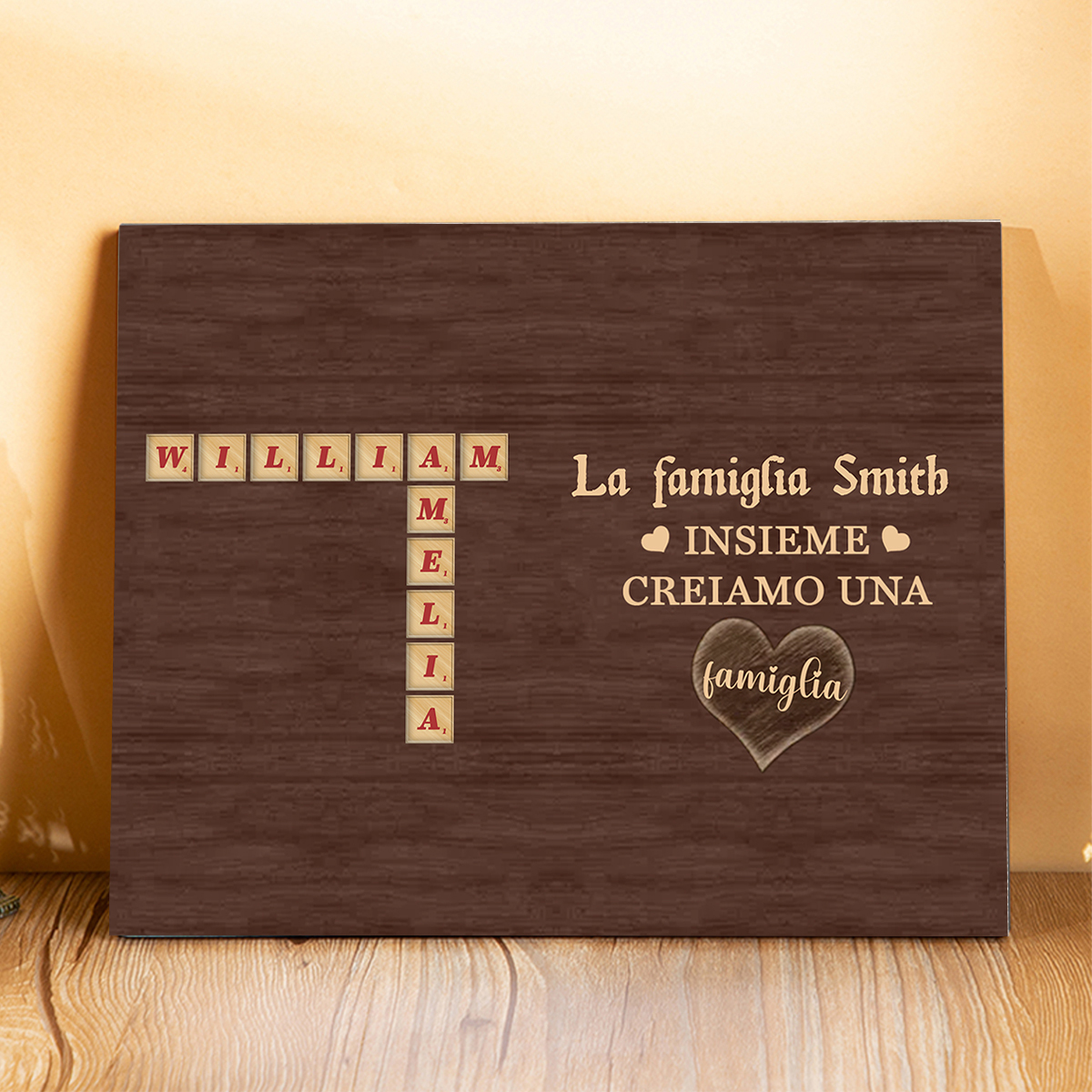 [Copy]Targa di legno mano a mano 1 nome personalizzabile regalo per nonno