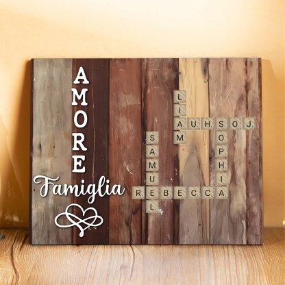 [Copy]Targa in Legno Personalizzata - Incisioni Fino a 12 Nomi - Decorazione e Regalo di Natale per Famiglia | Jessemade