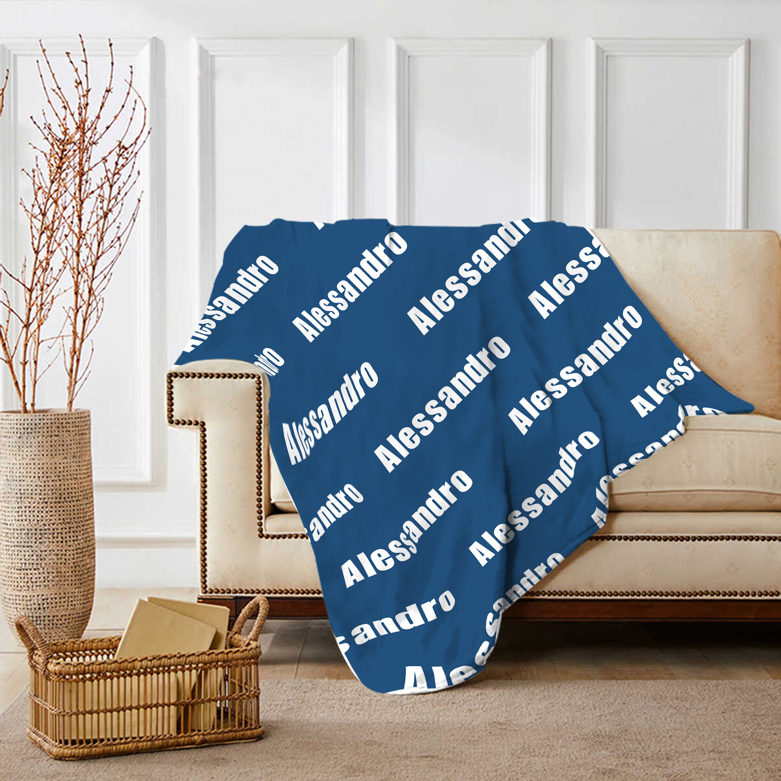 [Copy]Coperta Personalizzata con Disegni di Famiglia - Fino 2-8 Personaggi e Nomi - Regalo di Natale per Famiglia | Jessemade