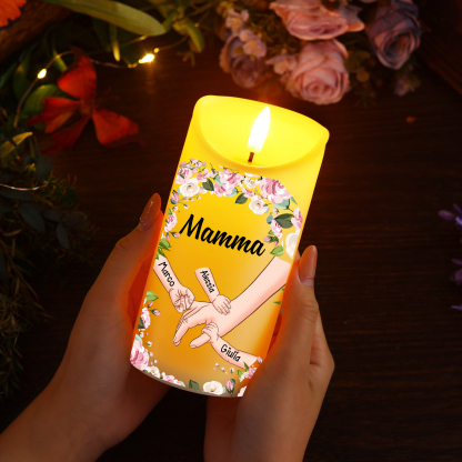 Candela Natalizia LED Personalizzata con Nome – Regalo Commemorativo per Mamma | Jessemade