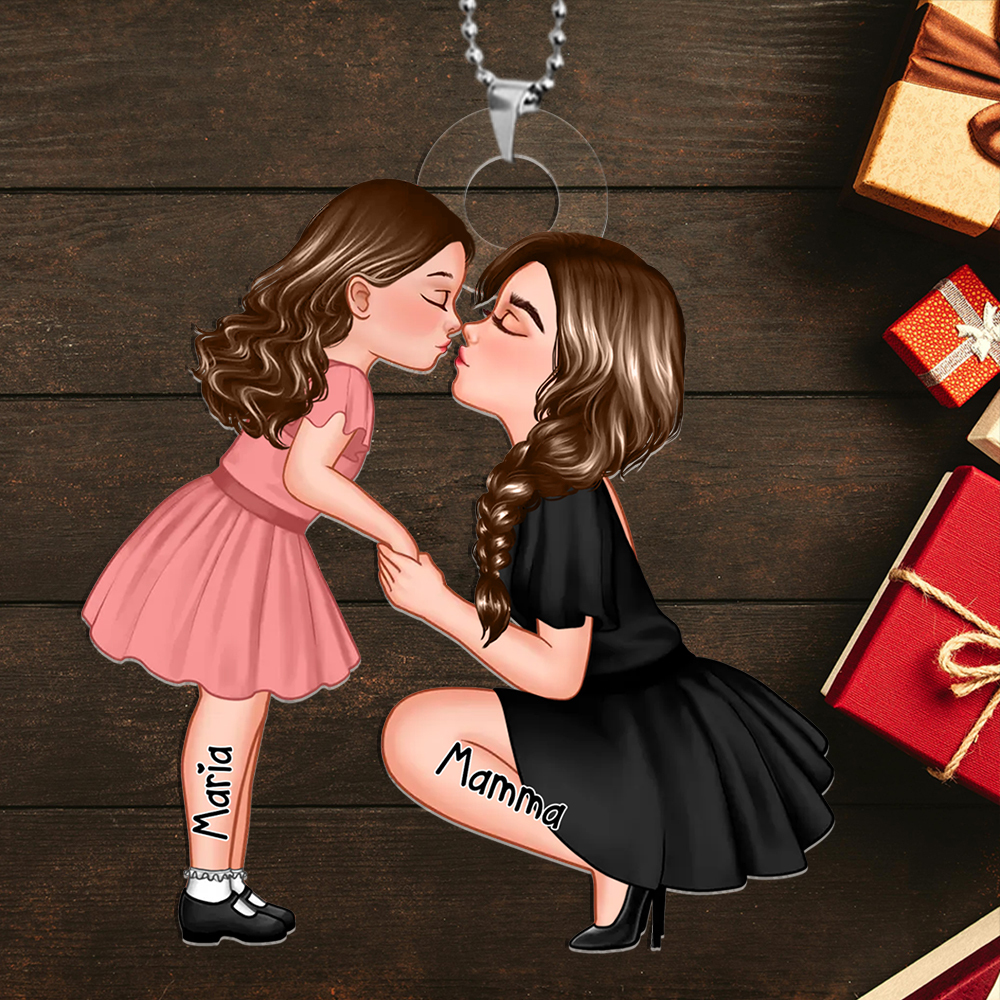 [Copy]Portachiavi Acrilico Personalizzato – Mamma & Figlio/Figlia con 2 Nomi – Accessorio Calcio Regalo Speciale | Jessemade