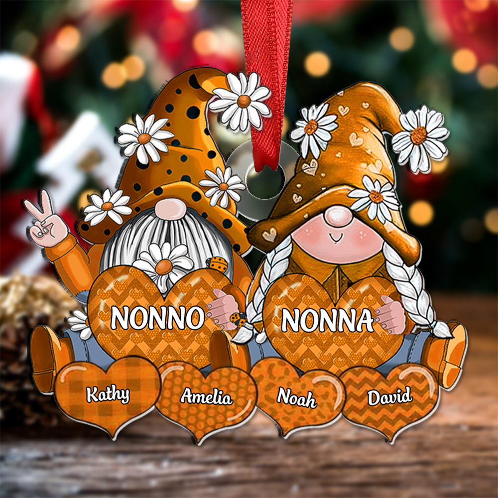 Decorazione appesa domestica ornamento acrilico gnomo gnoma personalizzato nonni nonno nonna
