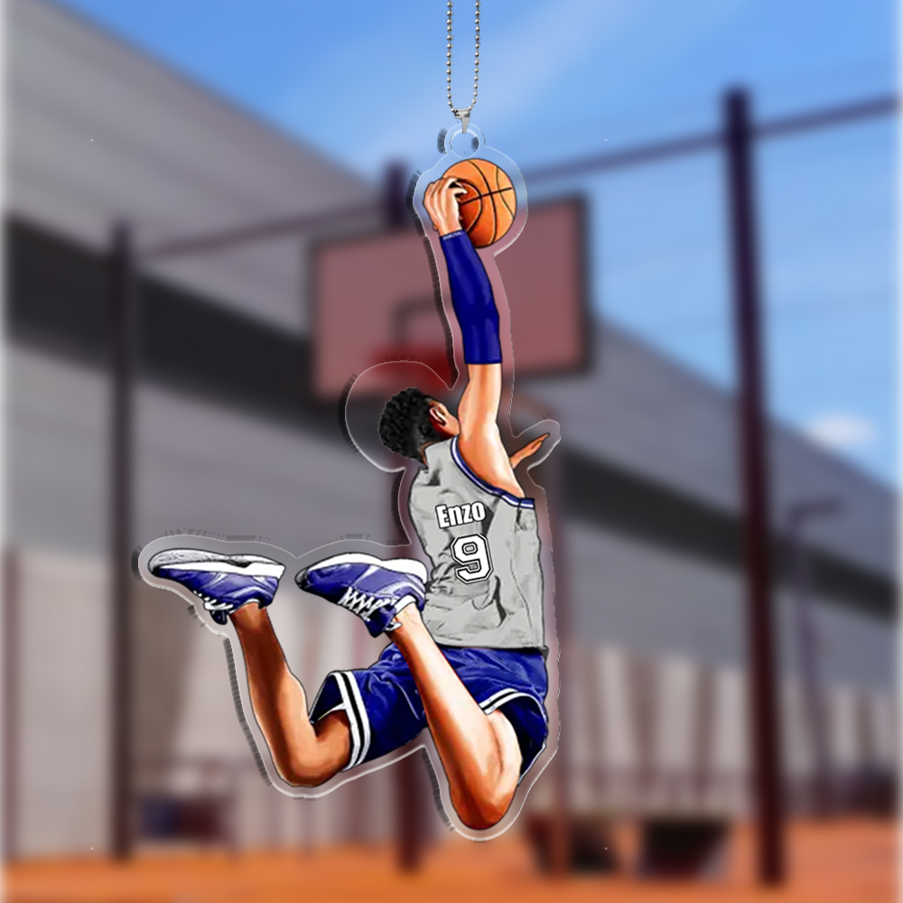 Portachiavi/Pendente pallacanestro con immagine personalizzato regalo di sport