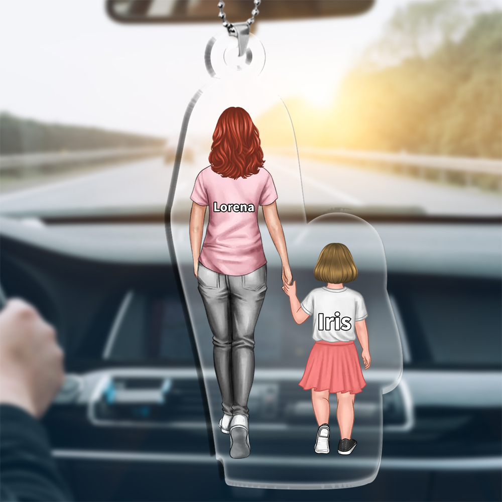 Portachiavi/Pendente Personalizzato in Acrilico – 2-9 Nomi – Regalo Commovente per mamma | Jessemade