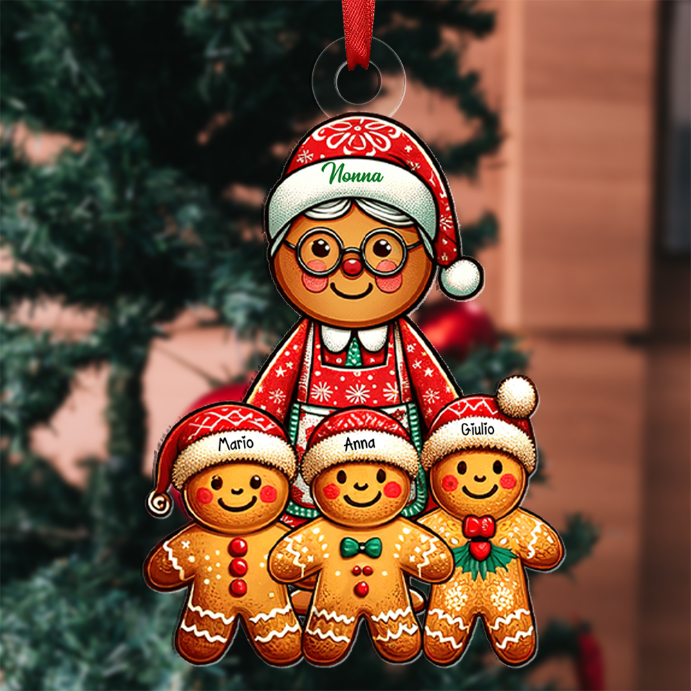 Pendente Natalizio Personalizzato in Acrilico per la Famiglia 1-10 nomi personalizzati decorazione per natale