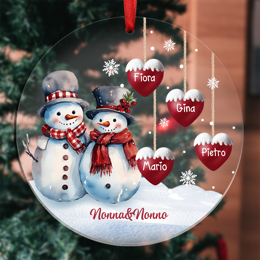 Ornamento natalizio con 1-10 nomi personalizzati albero di natel regalo di Natale per la famiglia | Jessemade