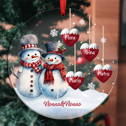 Ornamento natalizio con 1-10 nomi personalizzati albero di natel regalo di Natale per la famiglia | Jessemade