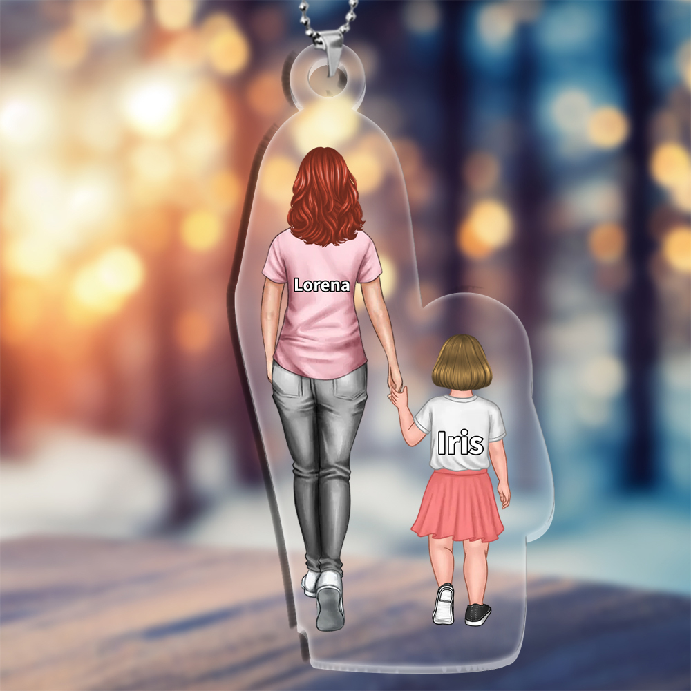 Portachiavi/Pendente Personalizzato in Acrilico – 2-9 Nomi – Regalo Commovente per mamma | Jessemade