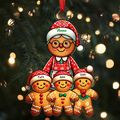 Pendente Natalizio Personalizzato in Acrilico per la Famiglia 1-10 nomi personalizzati decorazione per natale