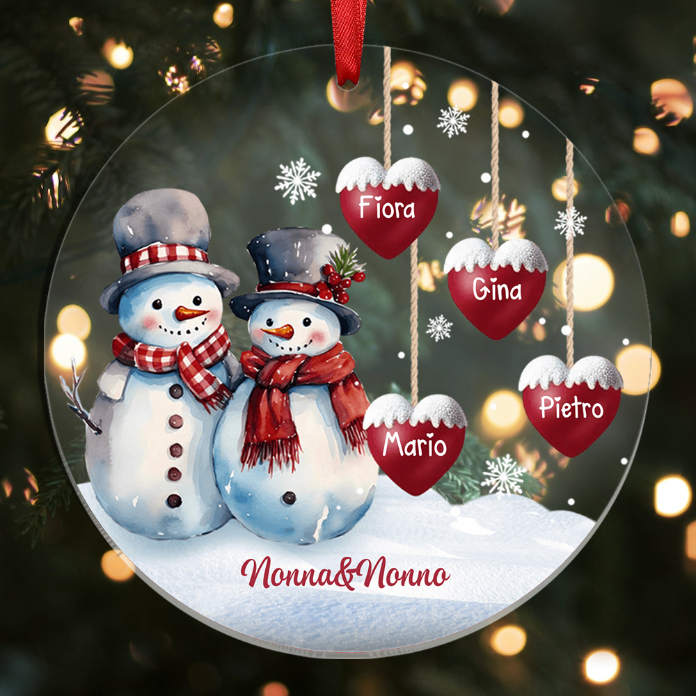 Ornamento natalizio con 1-10 nomi personalizzati albero di natel regal