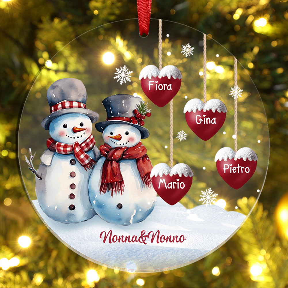 Ornamento natalizio con 1-10 nomi personalizzati albero di natel regalo di Natale per la famiglia | Jessemade