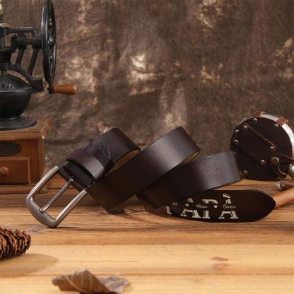 Cintura Uomo Personalizzata in Pelle – Incisione di Nome & Testo – Regalo Speciale per Papà | Jessemade