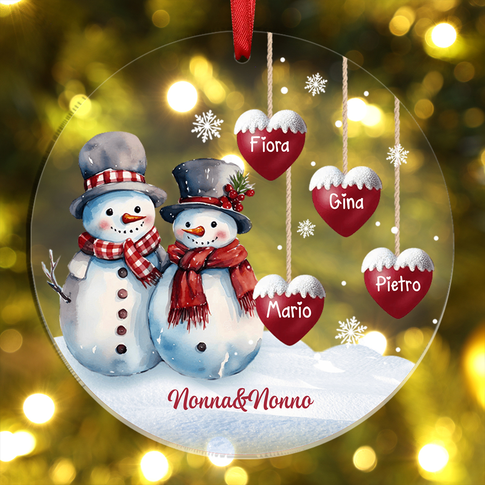 Ornamento natalizio con 1-10 nomi personalizzati albero di natel regalo di Natale per la famiglia | Jessemade