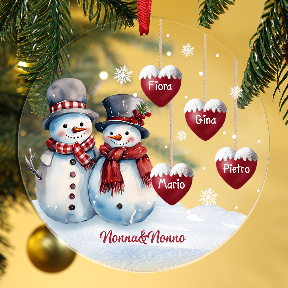 Ornamento natalizio con 1-10 nomi personalizzati albero di natel regalo di Natale per la famiglia | Jessemade