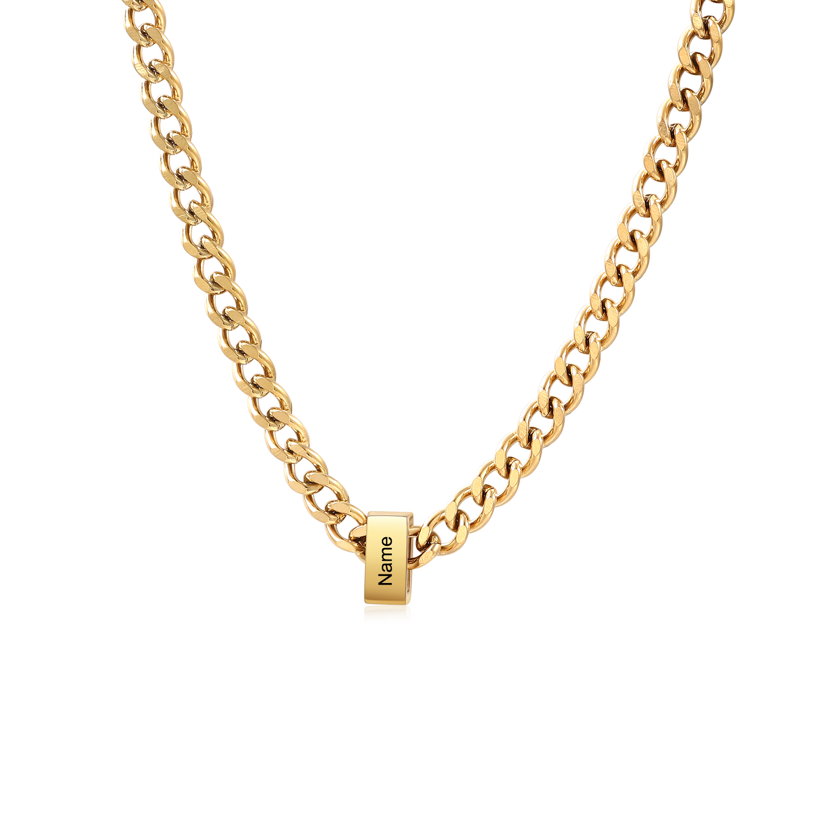 Collana Cuban Link personalizzata da uomo con 1–6 nomi