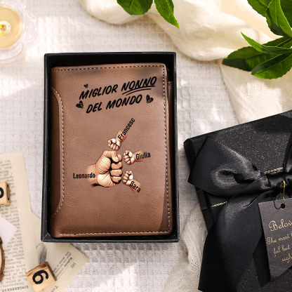 Portafoglio personalizzato per il nonno – regalo per il miglior nonno di tutti i tempi