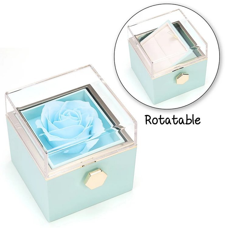 Scatola di rosa rotante premium per gioielli
