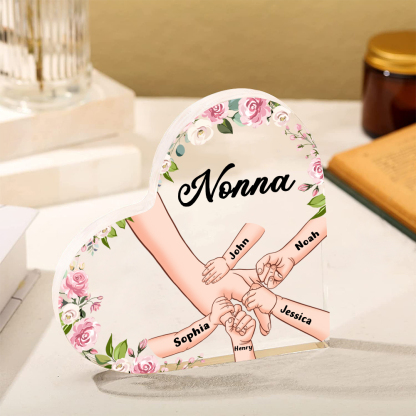 Decorazione da casa mano a mano personalizzati 5 nomi regalo festa della mamma