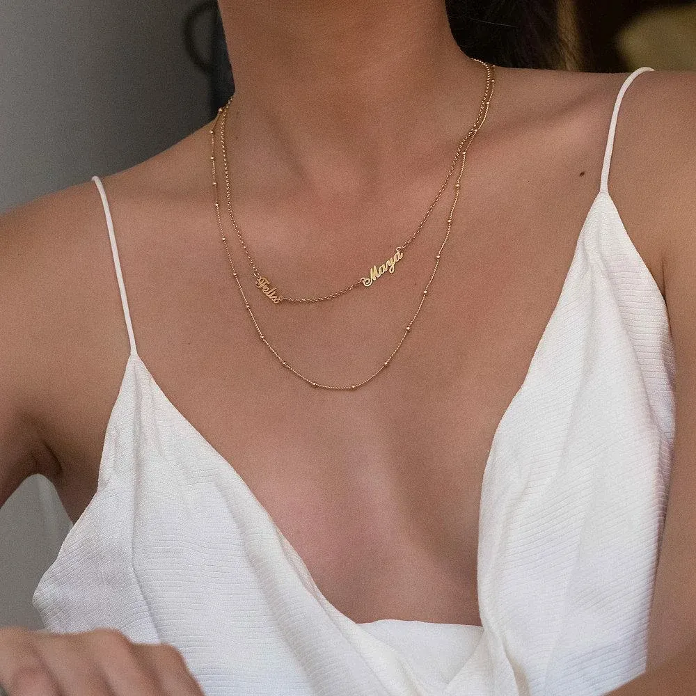 Collana 2 nomi personalizzati per lei
