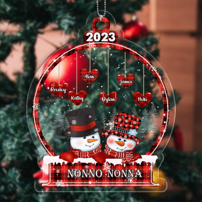 Decorazione appesa domestica ornamento acrilico gnomo gnoma personalizzato nonni nonno nonna