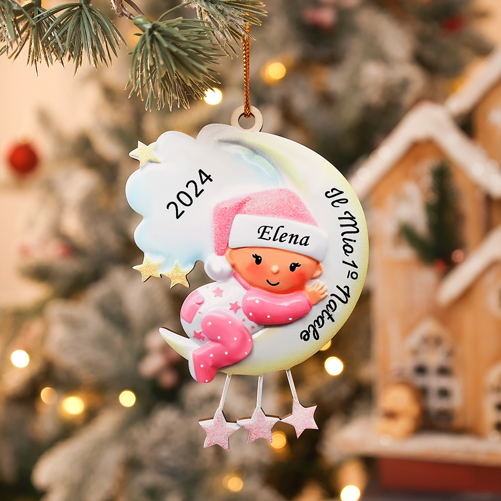 Il mio primo Natale - Ciondolo per bambino Ciondolo natalizio con nome