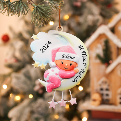 Il mio primo Natale - Ciondolo per bambino Ciondolo natalizio con nome