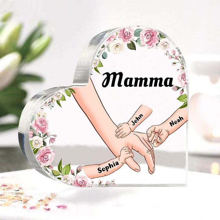 Decorazione da casa mano a mano personalizzati 3 nomi regalo festa della mamma