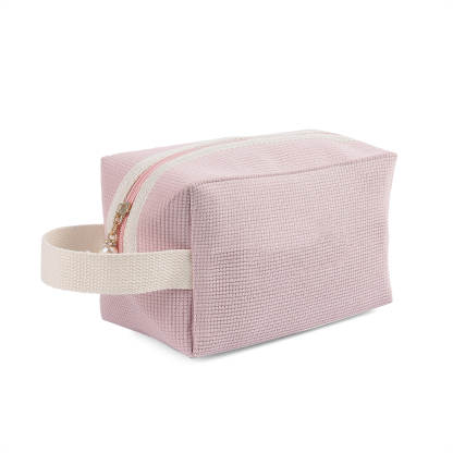 Borsa portabile per cosmetici in velluto a coste per donna 1 nome personalizzato regalo per donna