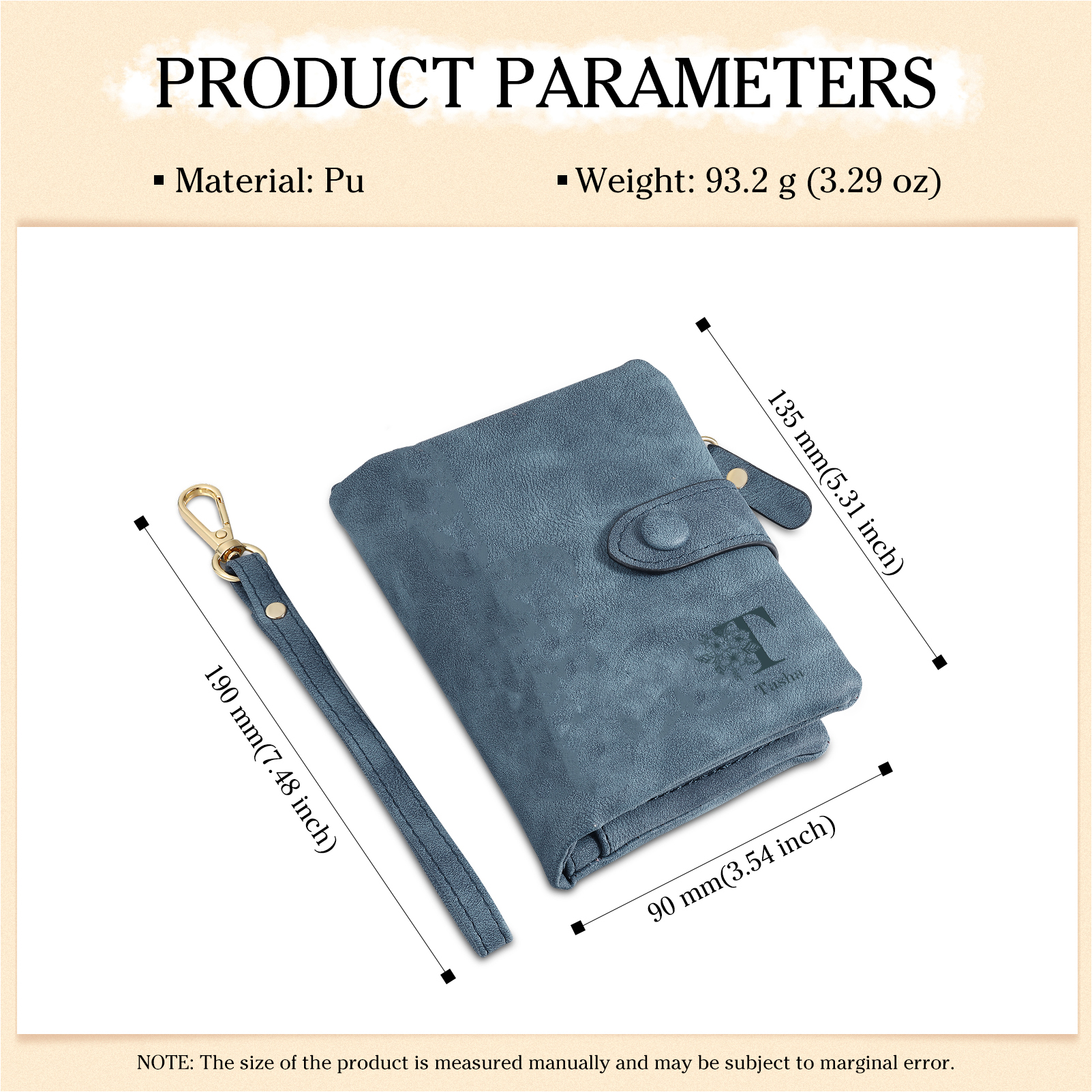 Portafoglio in PU pelle albero di vita con 4 letetre & 1 testo & 1 nome personalizzati per mamma/nonna