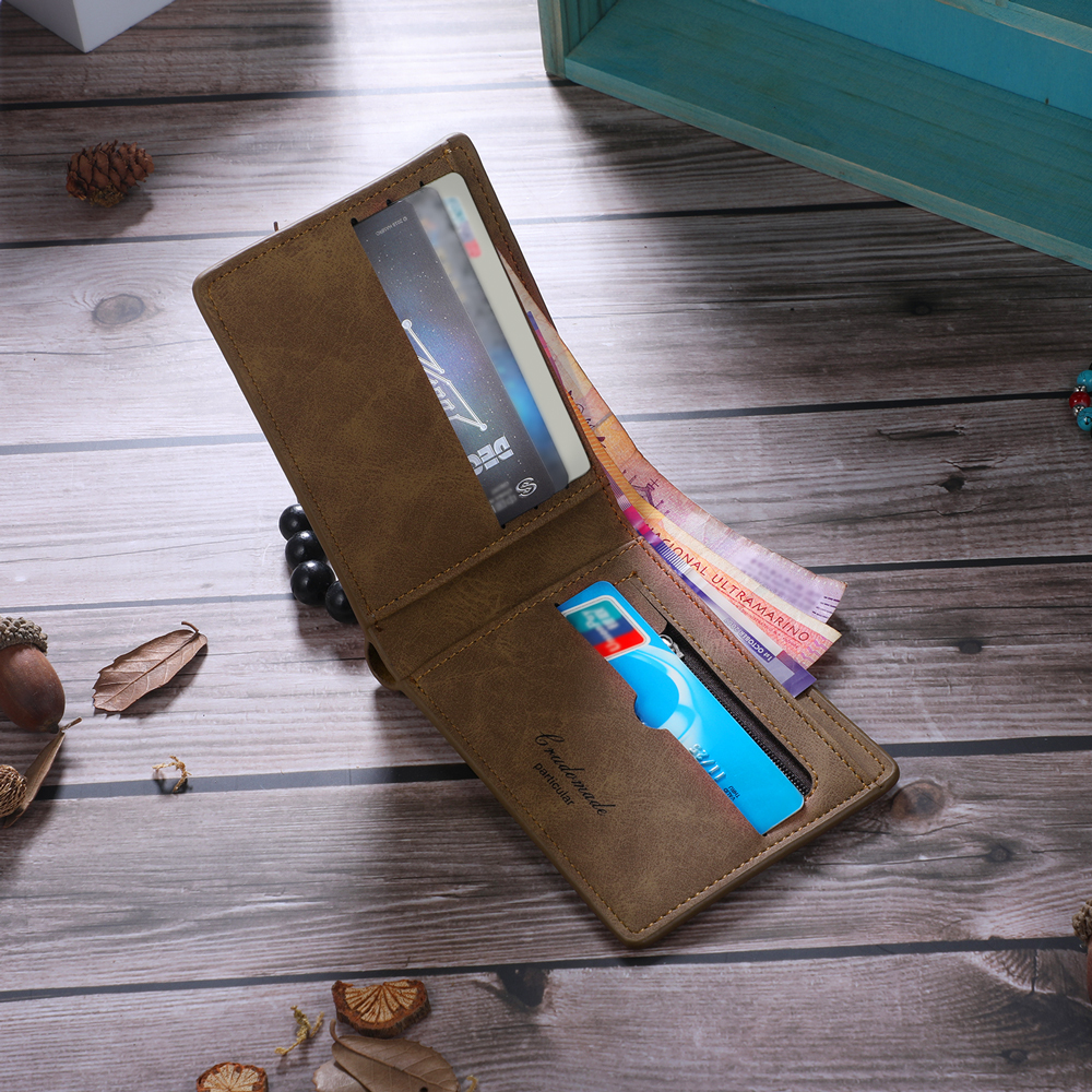 Portafoglio  classico da uomo con 1 foto personalizzata e 1 testo personalizzato regalo