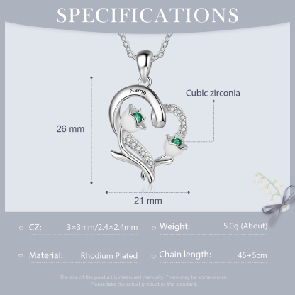 Collana Mughetto fiore del mese Maggio regalo compleanno per Lei