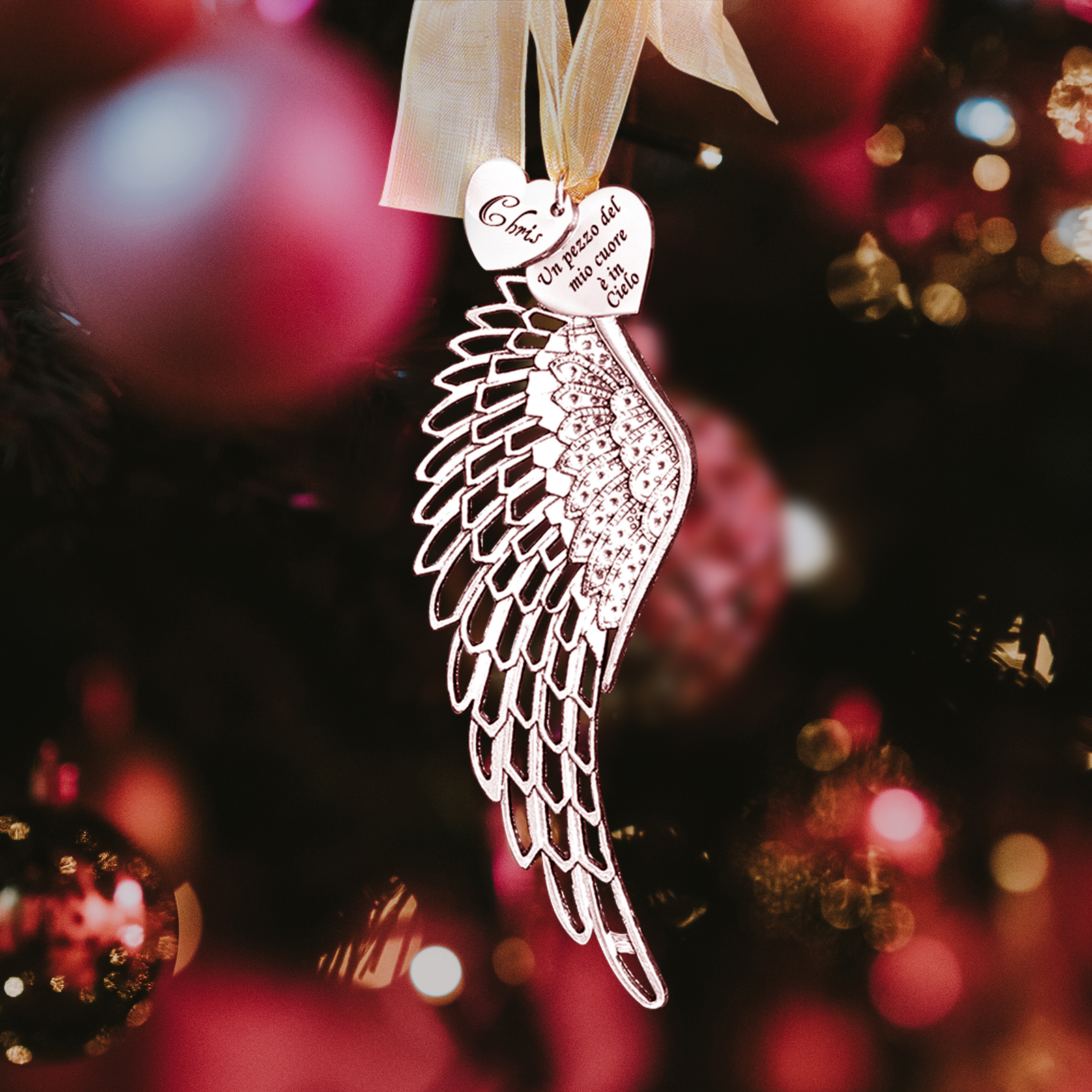 Un pezzo del mio cuore è in Cielo ali del angelo nome personalizzabile