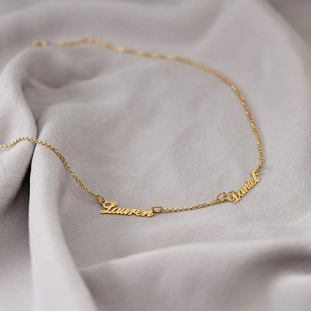 Collana 2 nomi personalizzati per lei