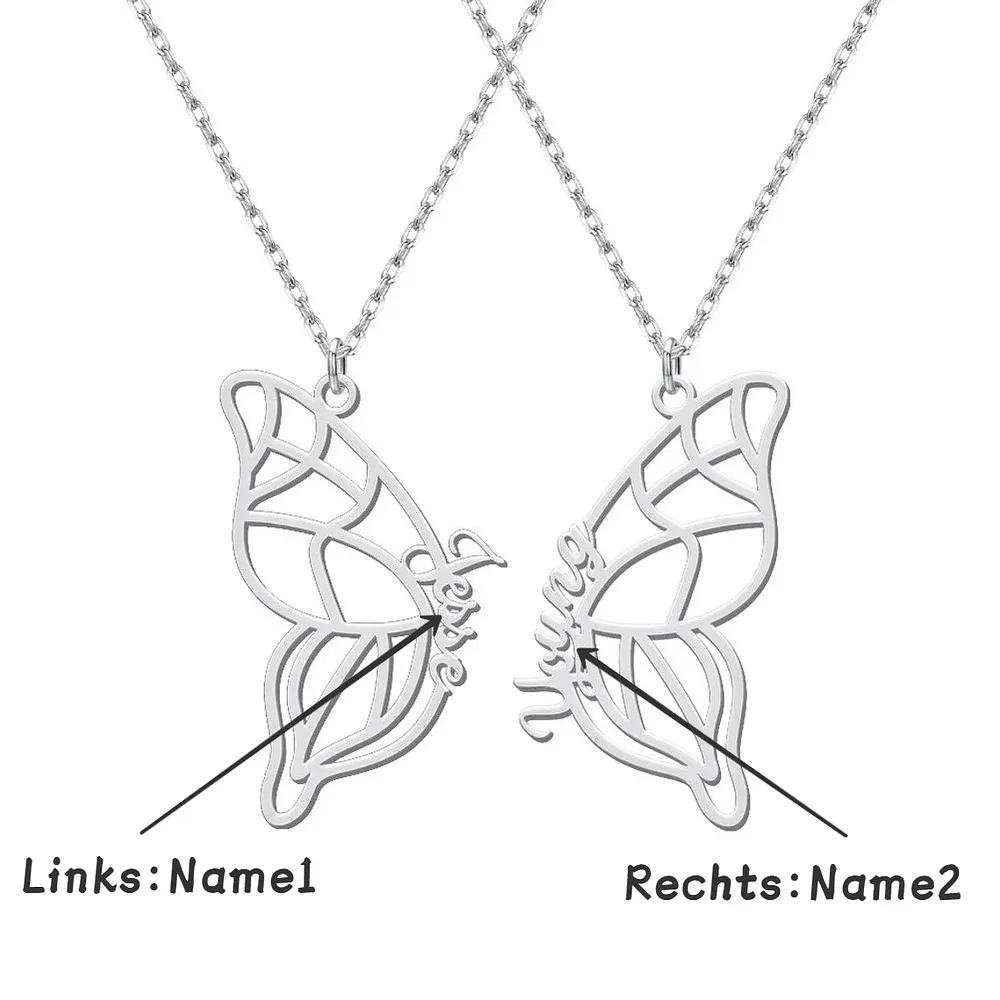 Collana gruppo 1 nome lettere stilizzate personalizzato per donna amica amicizia mamma e figlia femminile