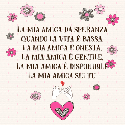 Carta e Scatola confezione per cara amica sorella amicizia