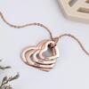 Collana 4 nomi personalizzati con ciondolo cuore