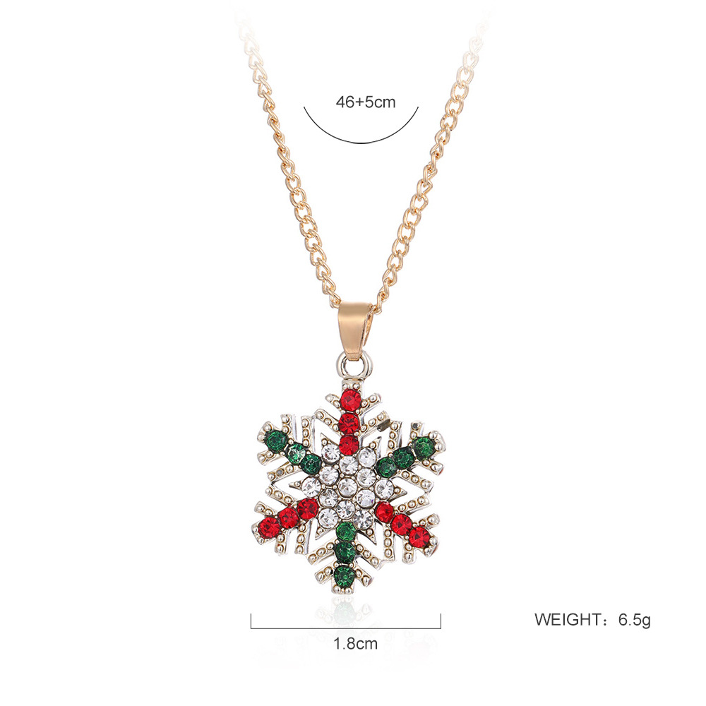 Family Christmas Gift Snowflake Earring & Necklace Set