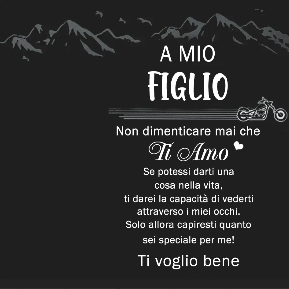 A Mio Figlio Non dimenticare mai che Ti Amo-Collana acciaio inox 1 testo personalizzabile