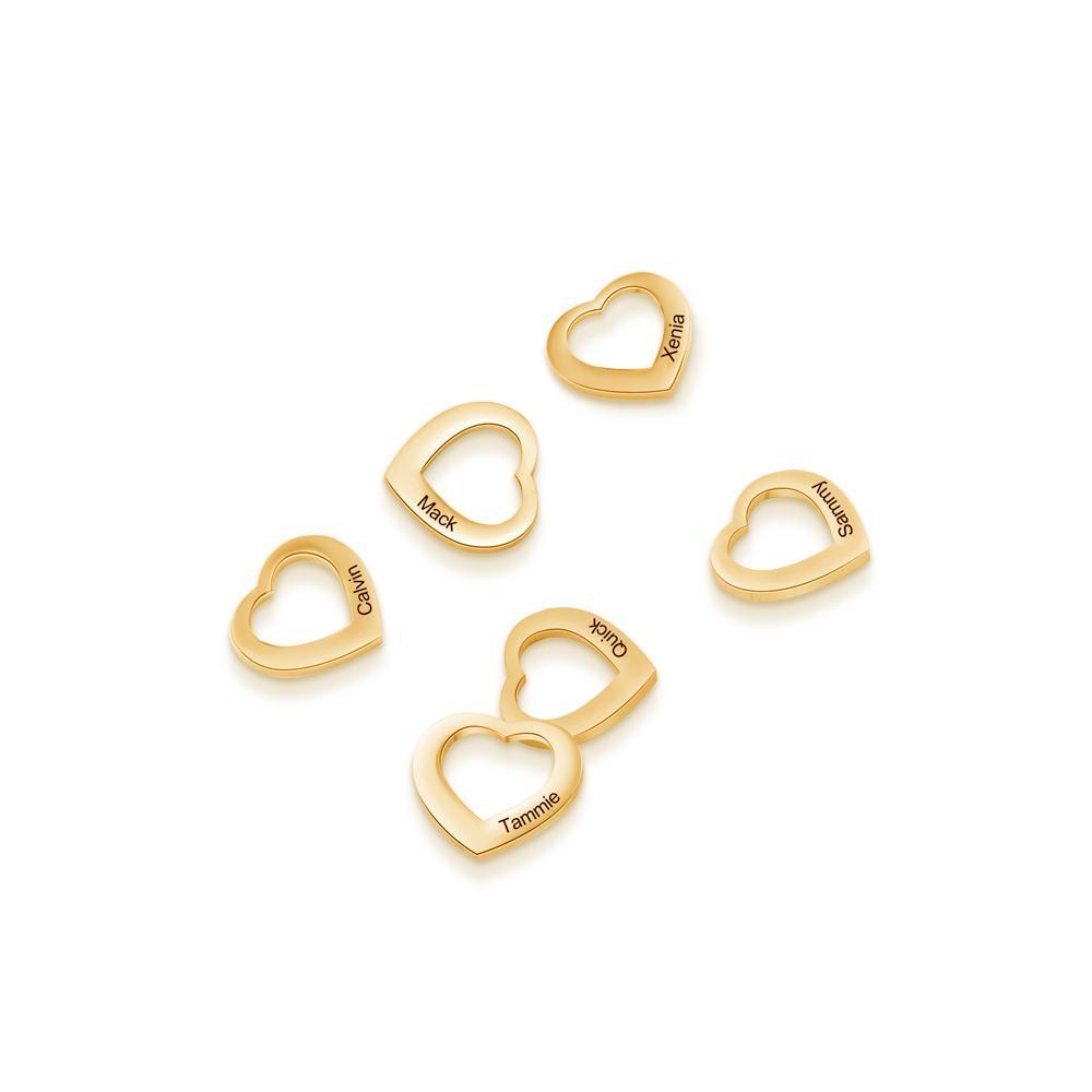Ciondolo Cuore 1 nome Inciso Per Braccialetto