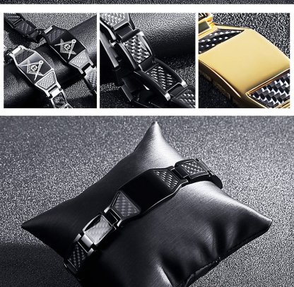 Braccialetto da uomo magnetico in acciaio titanio 1 nome personalizzato per papà marito nonno 