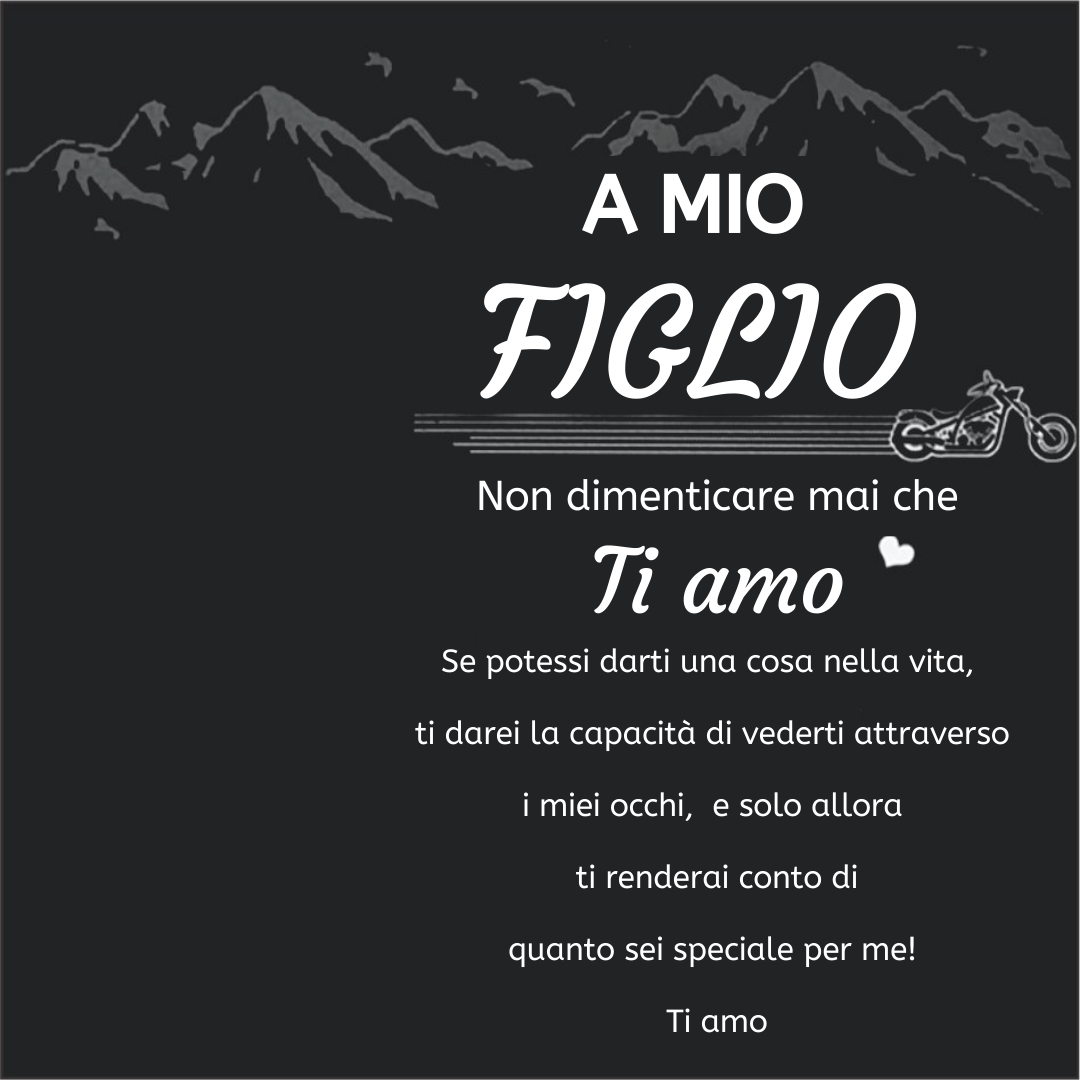Carta regalo per mio figlio - Non dimenticare mai che ti amo