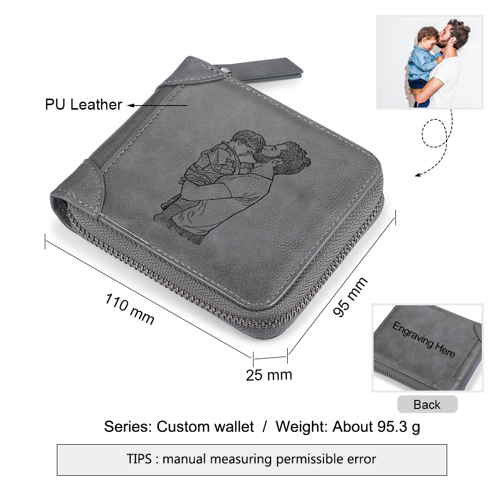 Portafoglio fotografico personalizzato Regalo classico da uomo per il padre