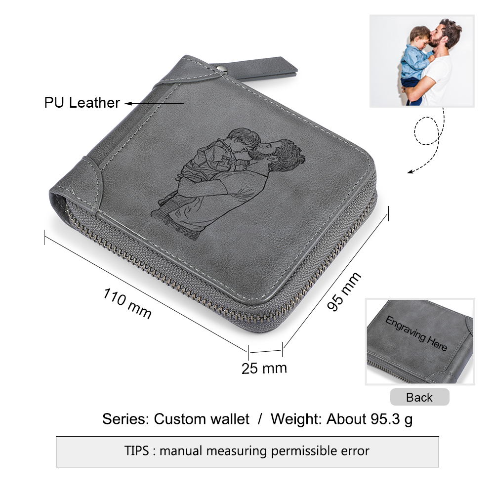 Portafoglio fotografico personalizzato Regalo classico da uomo per il padre